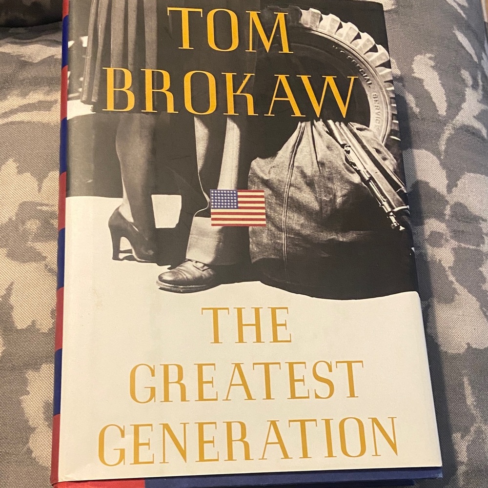 Tom Brokaw "The Greatest Generation" Hardcover - White & Black with Gold Text